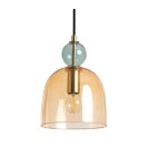Abruzzo Lampa Wisząca Szklana Bursztynowa E14 15cm Koloreno ABR-KOLO1-A