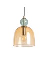 View Abruzzo Glass Pendant Lamp Amber E14 15cm Koloreno ABR-KOLO1-A