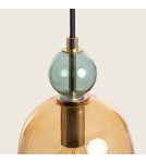 Abruzzo Lampa Wisząca Szklana Bursztynowa E14 15cm Koloreno ABR-KOLO1-A