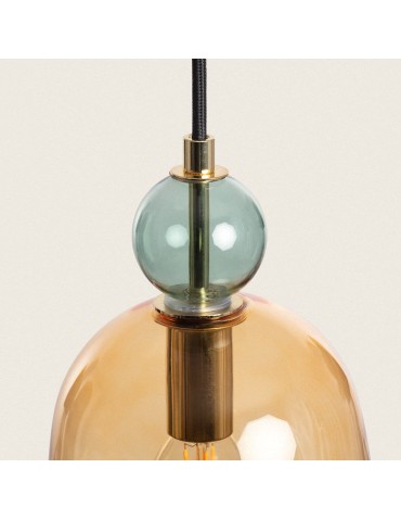 Abruzzo Glass Pendant Lamp Amber E14 15cm Koloreno ABR-KOLO1-A - product 2