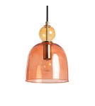 Abruzzo Lampa Wisząca Szklana Czerwona E14 15cm Koloreno ABR-KOLO1-C