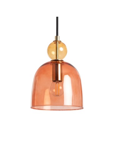 Abruzzo Glass Pendant Lamp Red E14 15cm Koloreno ABR-KOLO1-C