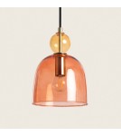 Abruzzo Lampa Wisząca Szklana Czerwona E14 15cm Koloreno ABR-KOLO1-C