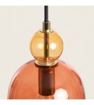 Abruzzo Lampa Wisząca Szklana Czerwona E14 15cm Koloreno ABR-KOLO1-C