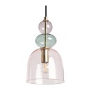 Abruzzo Lampa Wisząca Szklana fioletowo-złota E14 L Koloreno ABR-KOLO2-F