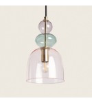 Abruzzo Lampa Wisząca Szklana fioletowo-złota E14 L Koloreno ABR-KOLO2-F