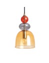 Abruzzo Lampa Wisząca Szklana Bursztynowa E14 15cm L Koloreno ABR-KOLO2-A