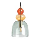 Abruzzo Lampa Wisząca Szklana Zielona E14 15cm L Koloreno ABR-KOLO2-Z