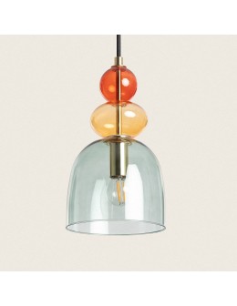 Abruzzo Lampa Wisząca Szklana Zielona E14 15cm L Koloreno ABR-KOLO2-Z - produkt 2