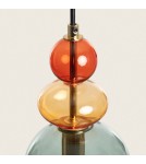 Abruzzo Lampa Wisząca Szklana Zielona E14 15cm L Koloreno ABR-KOLO2-Z