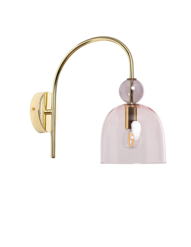 Wall lamps - Abruzzo Glass wall lamp Purple E14 15cm Koloreno ABR-KOLOK-F - product kolory-swiatla.pl 1