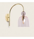 Abruzzo Kinkiet Szklany Fioletowy E14 15cm Koloreno ABR-KOLOK-F