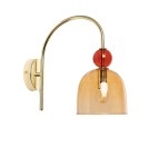 Wall lamps - Abruzzo Glass wall lamp Amber E14 15cm Koloreno ABR-KOLOK-A - product 1
