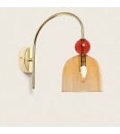 Wall lamps - Abruzzo Glass wall lamp Amber E14 15cm Koloreno ABR-KOLOK-A - product 2