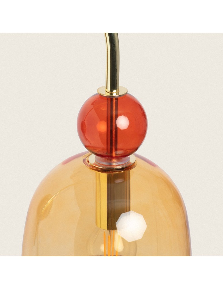 Wall lamps - Abruzzo Glass wall lamp Amber E14 15cm Koloreno ABR-KOLOK-A - product kolory-swiatla.pl 3