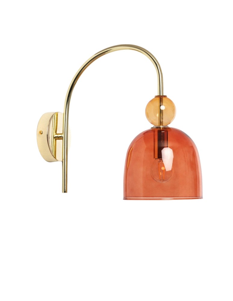 Wall lamps - Abruzzo Glass wall lamp Red E14 15cm Koloreno ABR-KOLOK-C - product kolory-swiatla.pl 1