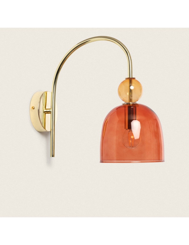 Wall lamps - Abruzzo Glass wall lamp Red E14 15cm Koloreno ABR-KOLOK-C - product kolory-swiatla.pl 2