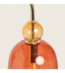 Abruzzo Kinkiet Szklany Czerwony E14 15cm Koloreno ABR-KOLOK-C