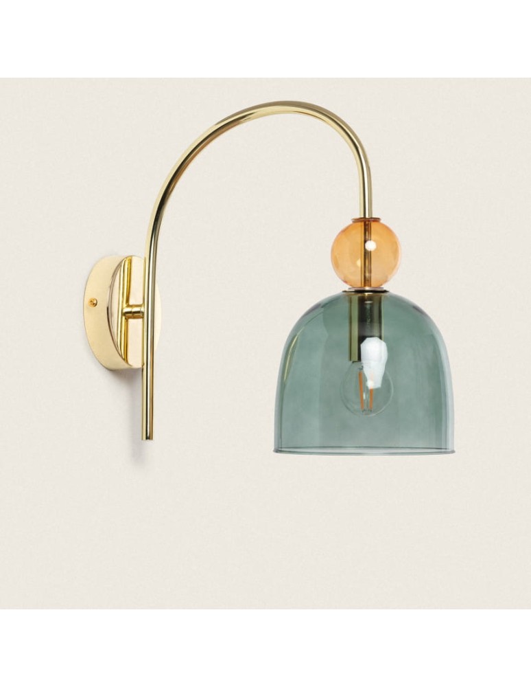 Wall lamps - Abruzzo Glass wall lamp Green E14 15cm Koloreno ABR-KOLOK-Z - product kolory-swiatla.pl 2