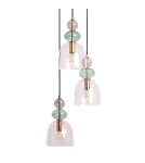 Pendant lamps - Abruzzo Purple Glass Pendant Lamp 3xE14 35cm Koloreno ABR-3KOLOK-F. - product 1