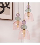 Pendant lamps - Abruzzo Purple Glass Pendant Lamp 3xE14 35cm Koloreno ABR-3KOLOK-F. - product 2