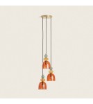 Pendant lamps - Abruzzo Glass Pendant Lamp Red 3xE14 35cm Koloreno ABR-3KOLOK-C. - product 2