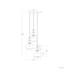Pendant lamps - Abruzzo Glass Pendant Lamp Red 3xE14 35cm Koloreno ABR-3KOLOK-C. - product 7