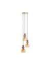 View Abruzzo Amber Glass Pendant Lamp 3xE14 35cm Koloreno ABR-3KOLOK-A.