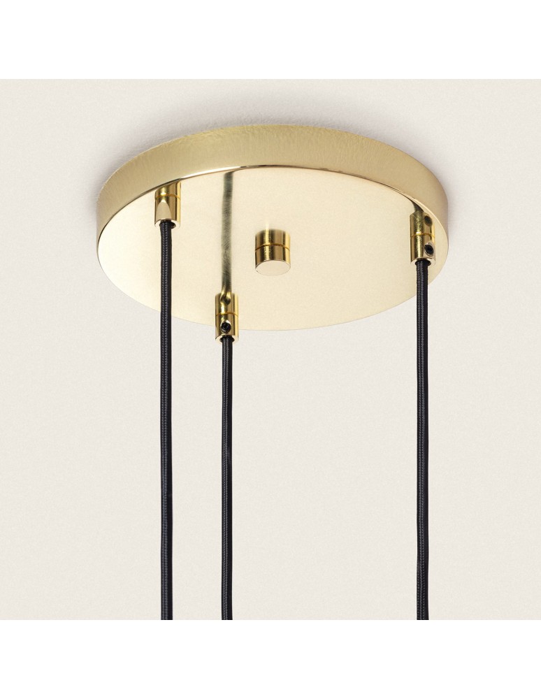 Abruzzo Lampa Wisząca Szklana Bursztynowa 3xE14 35cm Koloreno ABR-3KOLOK-A