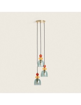 Abruzzo Glass Pendant Lamp Green 3xE14 35cm Koloreno ABR-3KOLOK-Z. - product 2