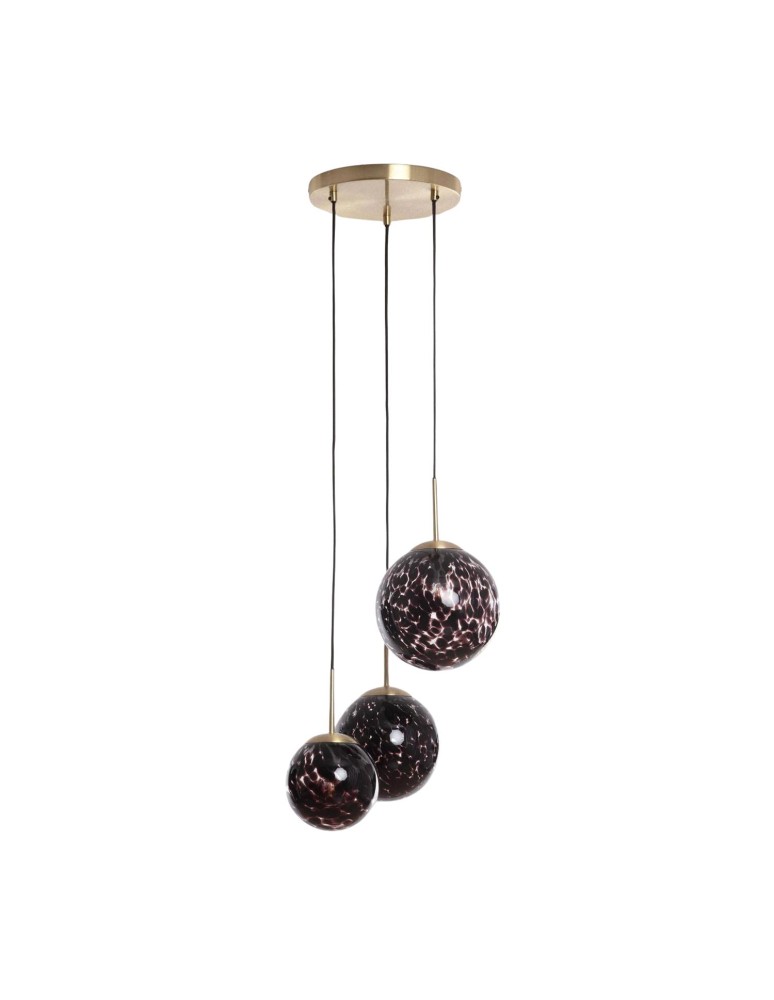 Pendant lamps - Abruzzo Pendant Lamp 3 Glass Black E14 Spheres ABR-3SLWS-E14. - product kolory-swiatla.pl 1