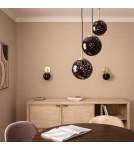 Abruzzo Lampa Wisząca 3 szklane Czarne Kule E14 Sfero ABR-3SLWS-E14