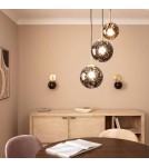Pendant lamps - Abruzzo Pendant Lamp 3 Glass Black E14 Spheres ABR-3SLWS-E14. - product 7