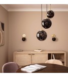 Abruzzo Lampa Wisząca 3 szklane Czarne Kule E14 Sfero ABR-3SLWS-E14