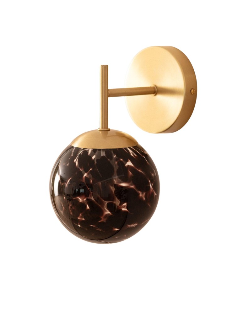 Wall lamps - Abruzzo Gold Wall lamp Black Glass Ball E14 Sphero ABR-SKS-E14 - product kolory-swiatla.pl 1