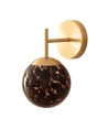 View Abruzzo Gold Wall lamp Black Glass Ball E14 Sphero ABR-SKS-E14