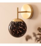 Wall lamps - Abruzzo Gold Wall lamp Black Glass Ball E14 Sphero ABR-SKS-E14 - product 2