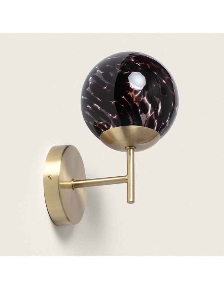 Wall lamps - Abruzzo Gold Wall lamp Black Glass Ball E14 Sphero ABR-SKS-E14 - product kolory-swiatla.pl 4