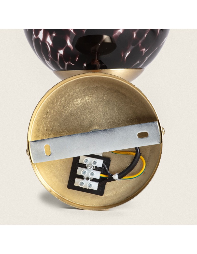 Wall lamps - Abruzzo Gold Wall lamp Black Glass Ball E14 Sphero ABR-SKS-E14 - product kolory-swiatla.pl 6