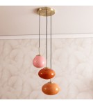 Abruzzo Lampa Wisząca 3 szklane Czerwone kule E14 Sfero ABR-3SKCR