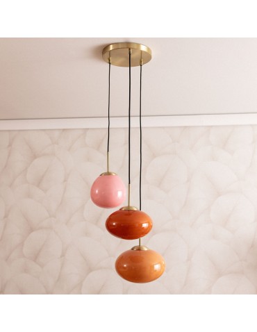 Abruzzo Pendant Lamp 3 Glass Red Spheres E14 Sphero ABR-3SKCR - product 2