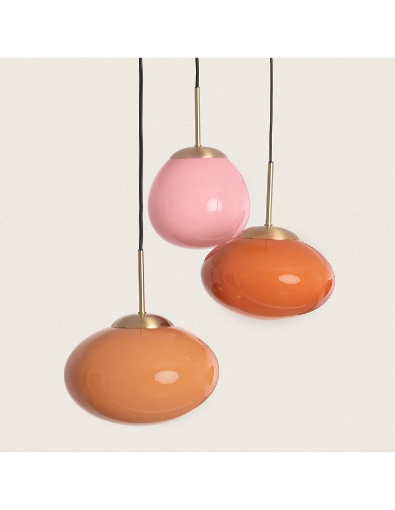 Pendant lamps - Abruzzo Pendant Lamp 3 Glass Red Spheres E14 Sphero ABR-3SKCR - product kolory-swiatla.pl 4