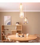Pendant lamps - Abruzzo Pendant Lamp 3 Glass Tubes E27 Claro ABR-3SKCLA - product 3