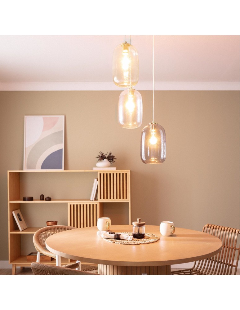 Pendant lamps - Abruzzo Pendant Lamp 3 Glass Tubes E27 Claro ABR-3SKCLA - product kolory-swiatla.pl 3