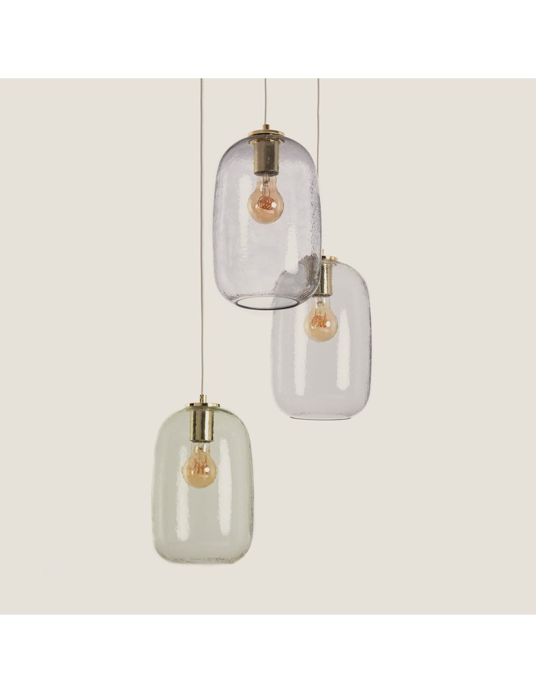 Abruzzo Lampa Wisząca 3 szklane tuby E27 Claro ABR-3SKCLA