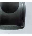 Abruzzo Lampa Wisząca Szklana mleczna kula/czarny szklany kielich G9 Goliat ABR-CKG