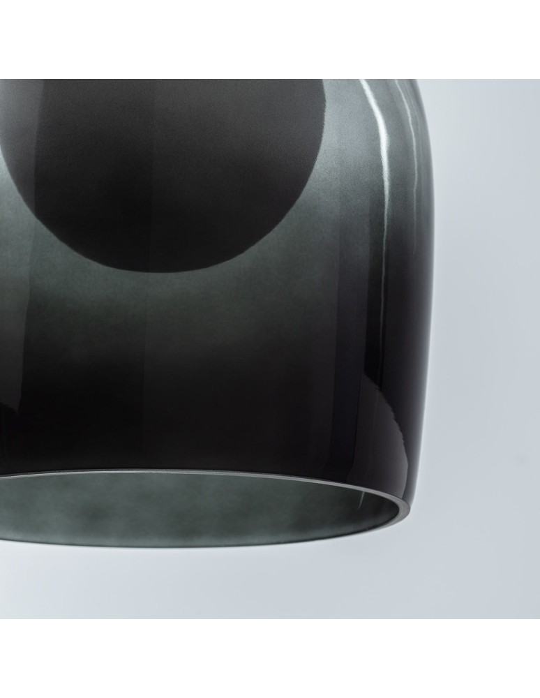 Abruzzo Lampa Wisząca Szklana mleczna kula/czarny szklany kielich G9 Goliat ABR-CKG