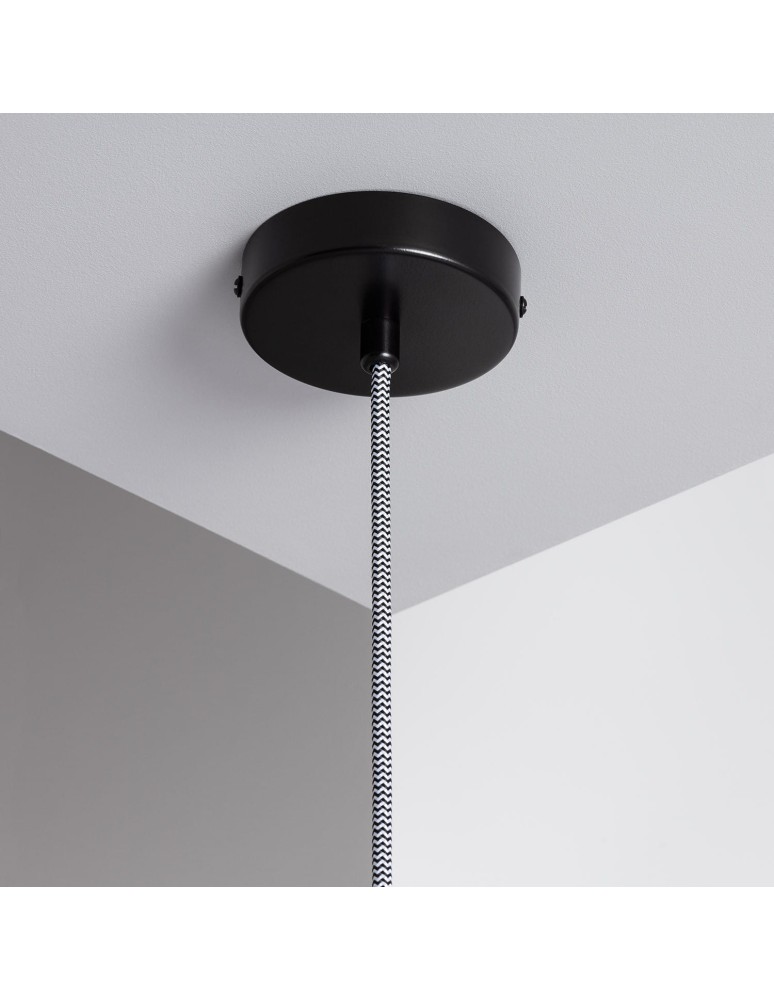 Pendant lamps - Abruzzo Glass pendant lamp Milky glass ball/black glass cup G9 Goliath ABR-CKG - product kolory-swiatla.pl 5