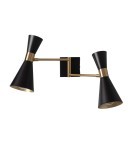 Wall lamps - Abruzzo Black and Gold Salvatore Wall lamp 2xE27 ABR-2KSZ - product 1