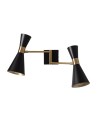View Abruzzo Black and Gold Salvatore Wall lamp 2xE27 ABR-2KSZ